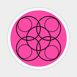 Circles line art Magnet